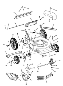 Wheels And Covers Group Diagram and Parts List for 7800471-BTP22675HWFC 2009 Briggs and Stratton Lawn Mower